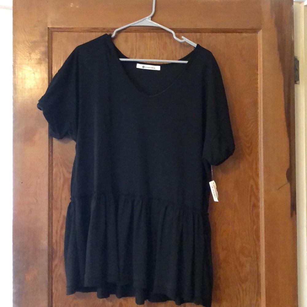 Black peplum top